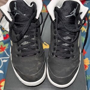 Jordan Black and White High-Top Sneakers